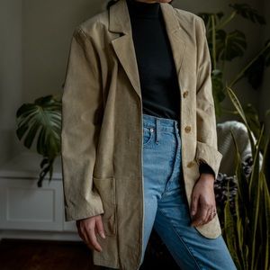 VINTAGE soft leather Margaret Godfrey jacket
